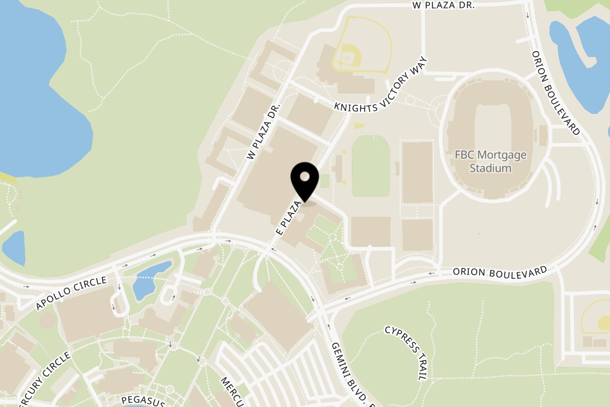 Map showing the location of Burger U on Tower 3 in Orlando